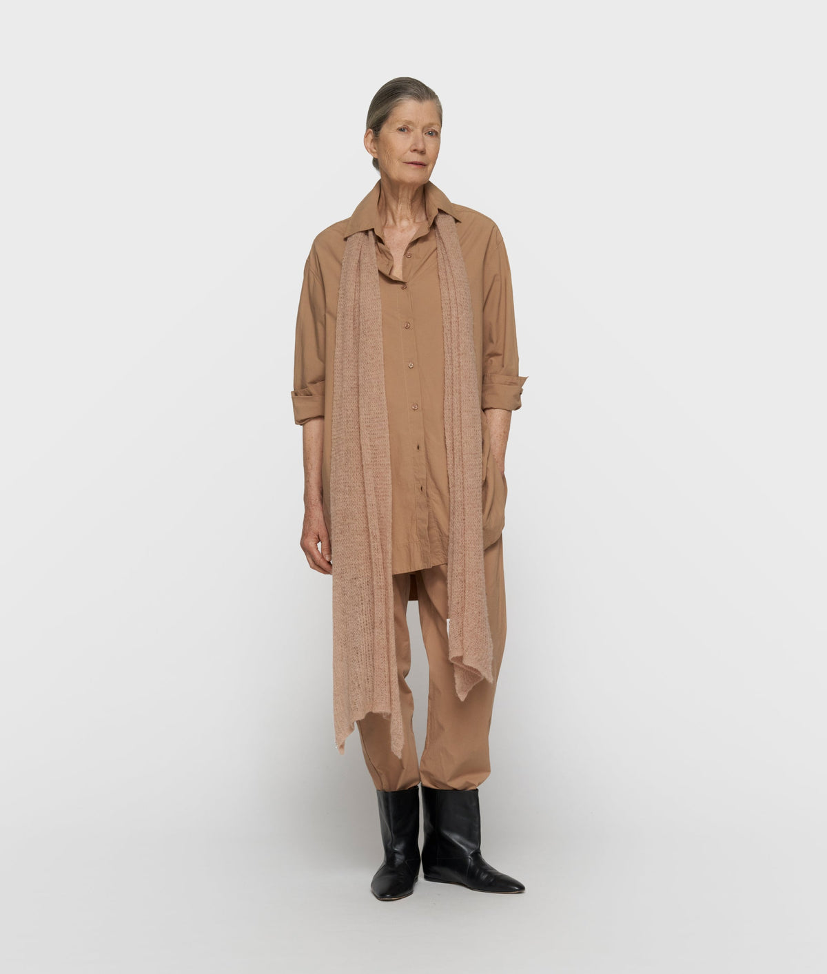 10DAYS Open Knit Scarf | Light Fudge – Bufanda unisex – Estilo casual – Talla One size