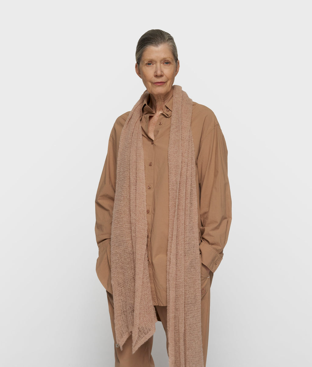 10DAYS Open Knit Scarf | Light Fudge – Bufanda unisex – Estilo casual – Talla One size