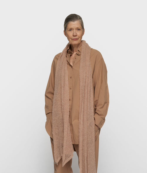 10DAYS Open Knit Scarf | Light Fudge – Bufanda unisex – Estilo casual – Talla One size