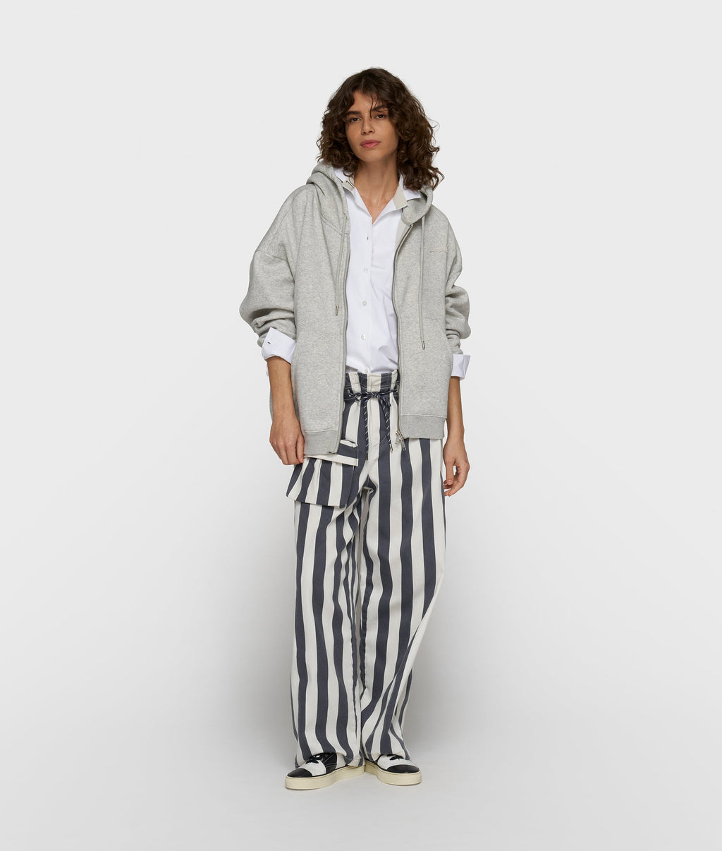 10DAYS Zip Cardigan | Light Grey Melee – Cárdigan de mujer con cremallera – Estilo casual elegante – Tallas M, L, 2XL