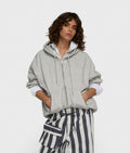 Zip Cardigan Light Grey Melee