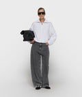 10DAYS Wide Pants Jog Denim Black – vista frontal