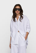 10DAYS cotton linen blouse 20-407-6202 White