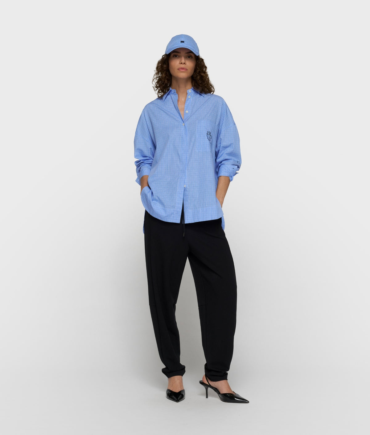 10DAYS Long Sleeve Shirt Check ultramarine – vista 3