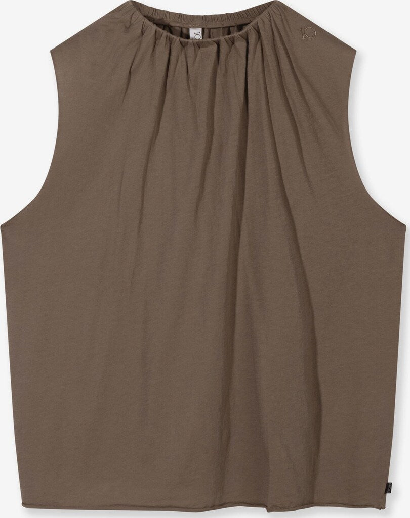 10DAYS pleated top jersey 20-457-6202 moonrock