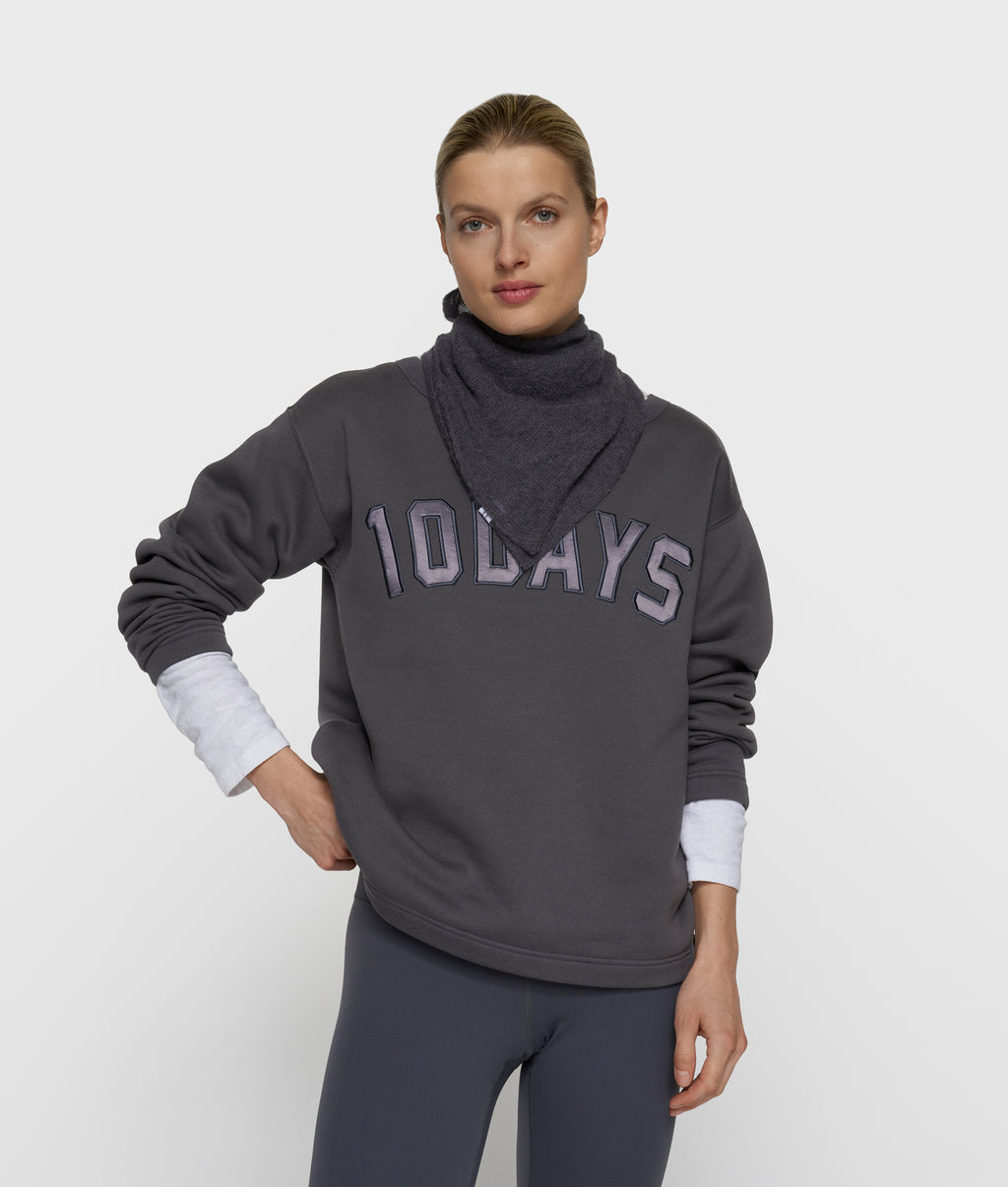 10DAYS Petite Statement Sweater steel blue 20-803-6203