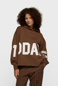 10DAYS statement logo hoodie 20-810-6201 Dark Truffle