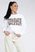 10DAYS statement sweater smile 20-824-6201 White