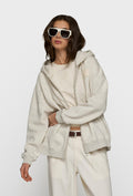 10DAYS Zip Cardigan soft white melee