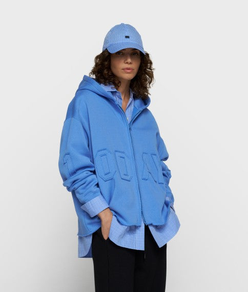 10DAYS Statement Zip Hoodie 20-854-6203 Ultramarine