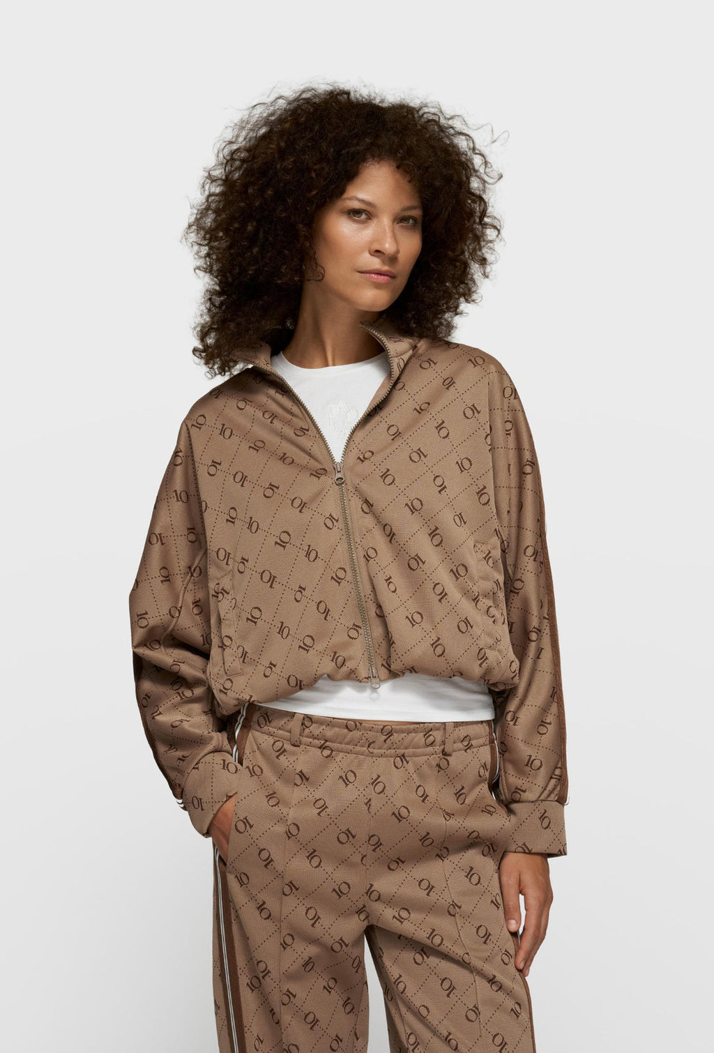 10DAYS Track Jacket Monogram fudge