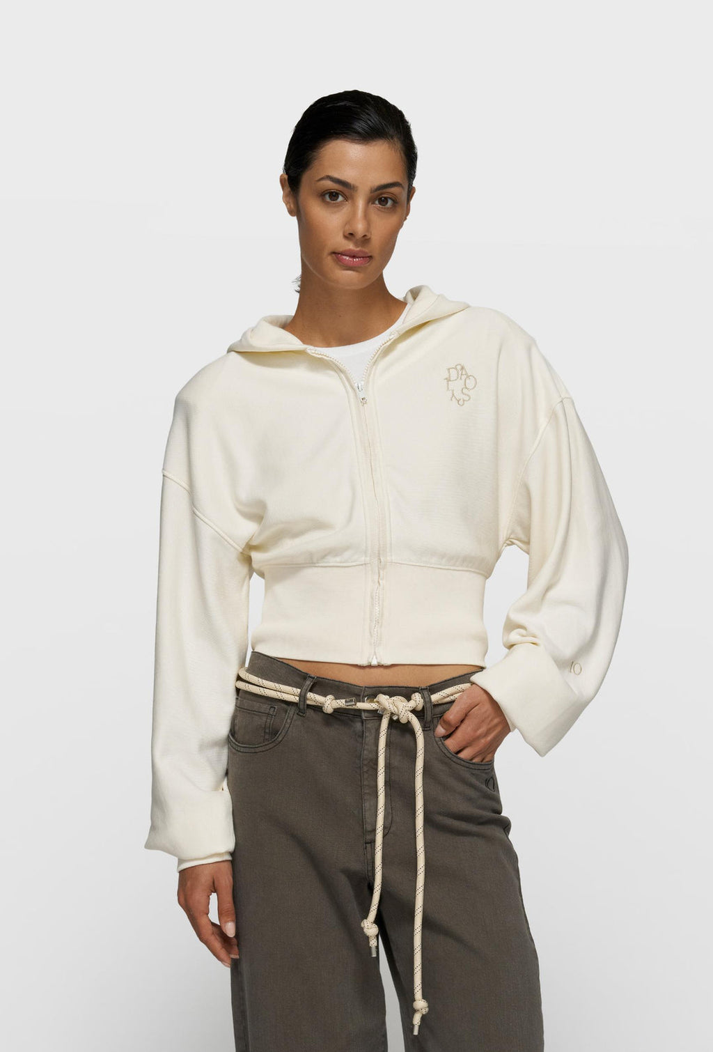 10DAYS Ballet Zip Hoodie 20-856-6201 Pearl
