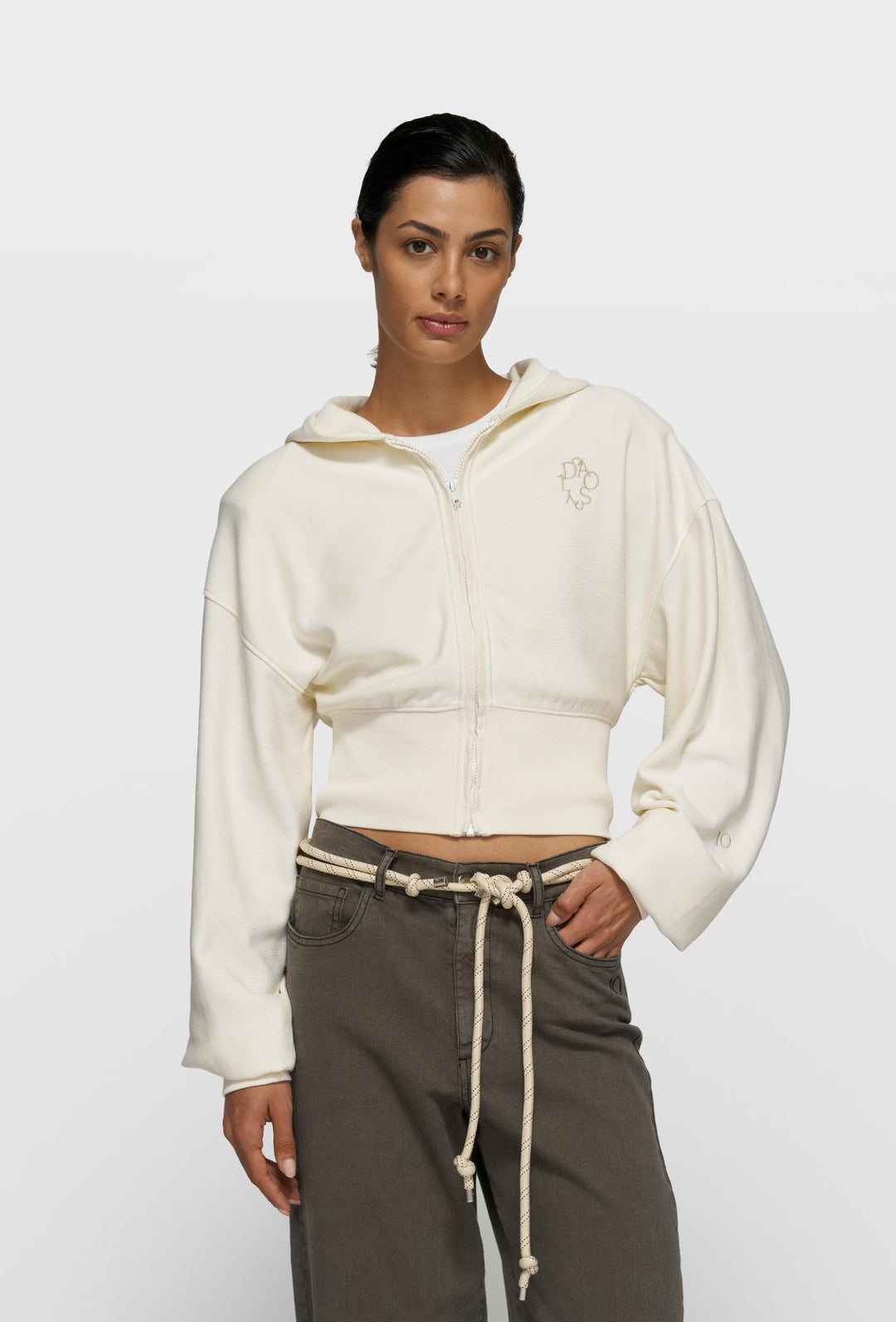 10DAYS Ballet Zip Hoodie 20-856-6201 Pearl