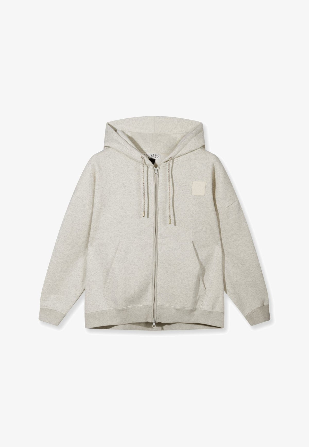 10DAYS slim zip hoodie 20-859-6201 soft white melee
