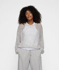 10DAYS The Knit Sweater Light Grey Melee – vista frontal