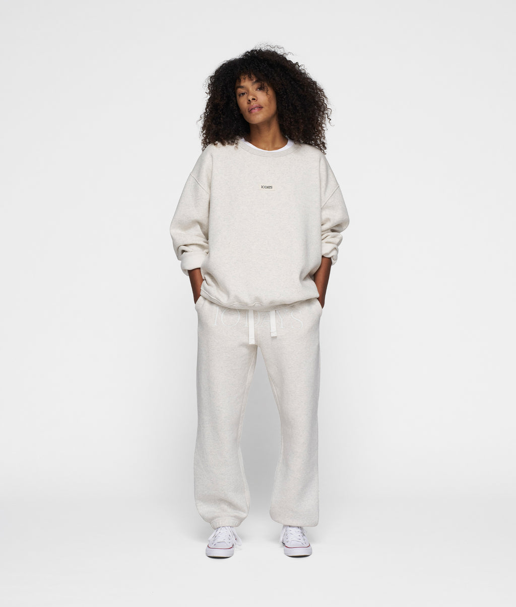 10DAYS Clean Statement Sweater soft white melee – vedere 3