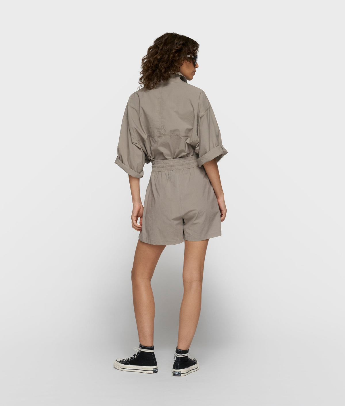 10DAYS Crinkle Utility Shorts Fog