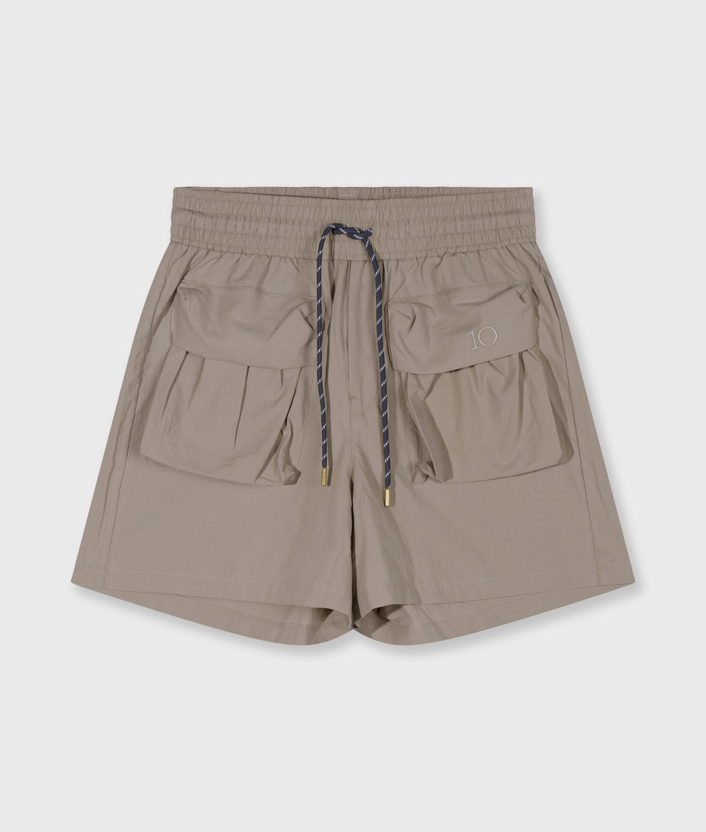 10DAYS Crinkle Utility Shorts Fog