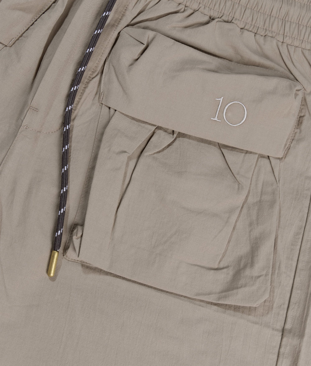 10DAYS Crinkle Utility Shorts Fog