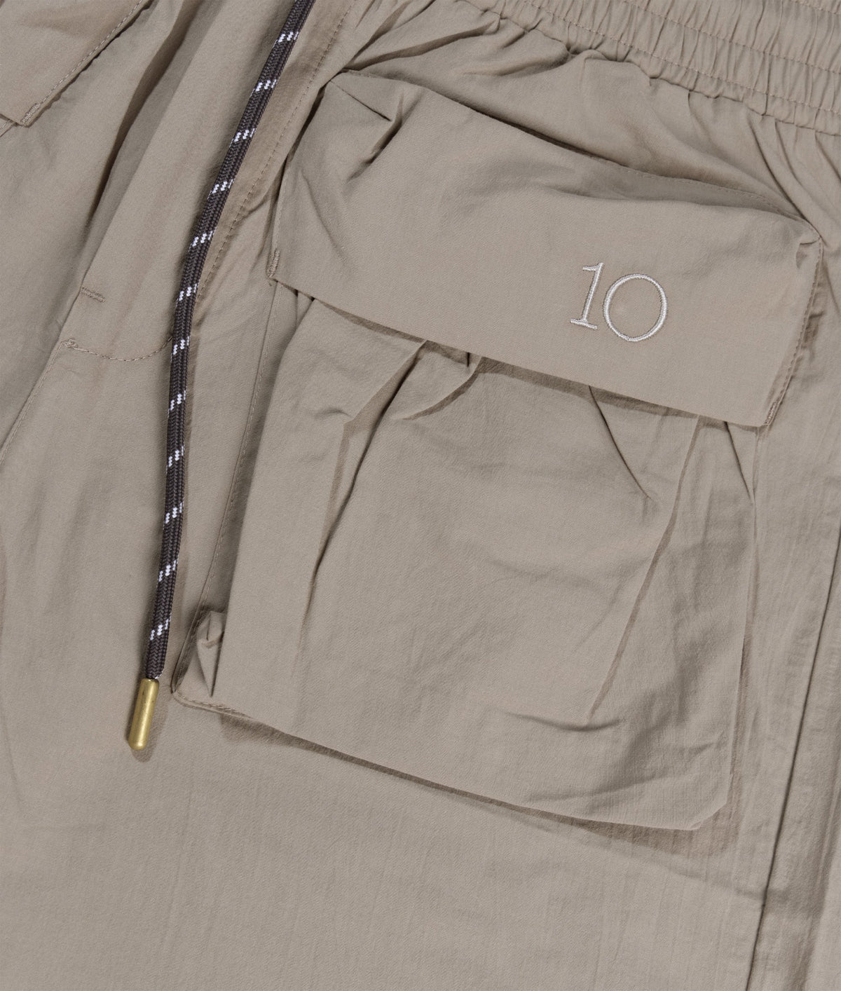 10DAYS Crinkle Utility Shorts Fog