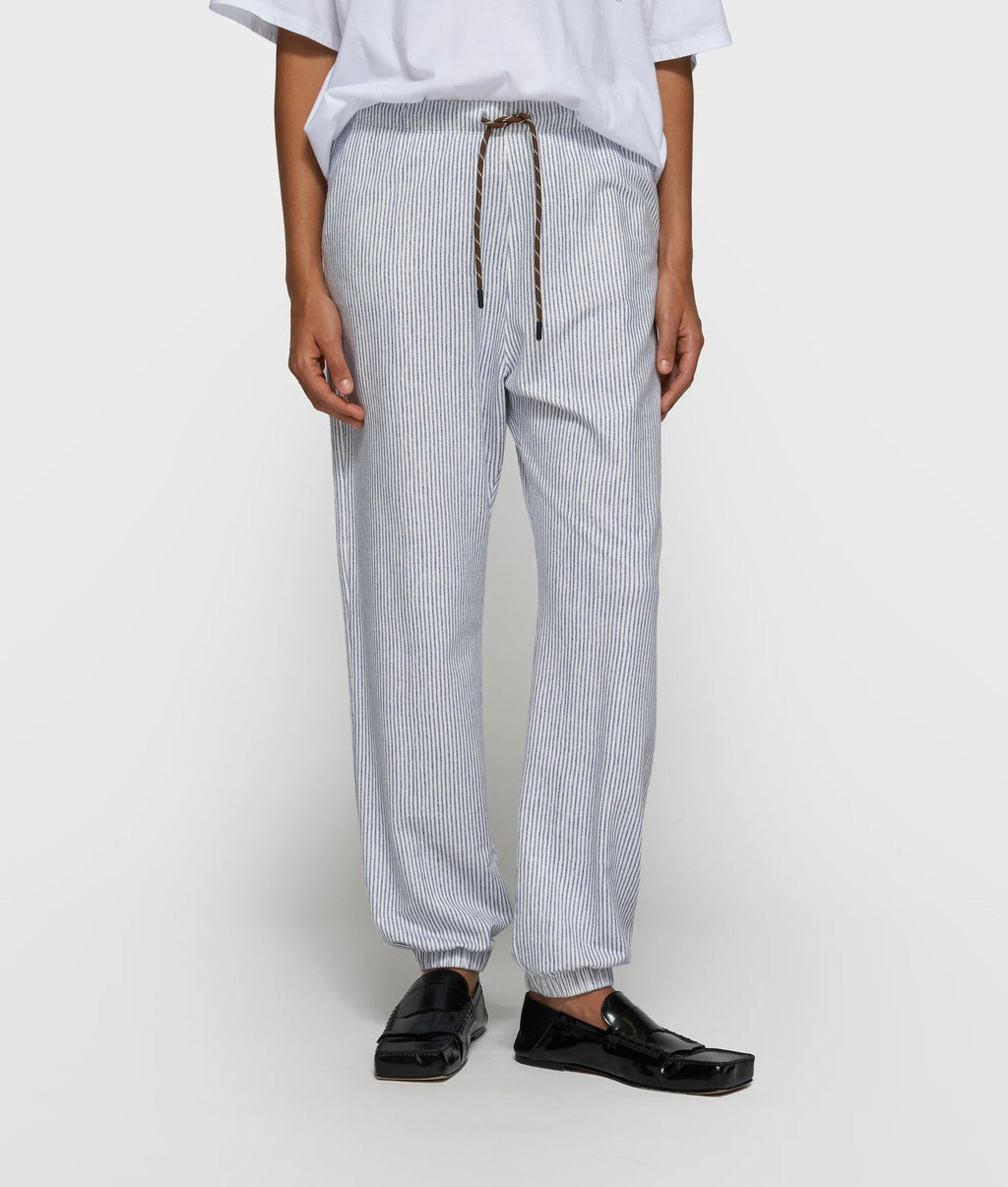 10DAYS Mid Jogger Stripes White Blue