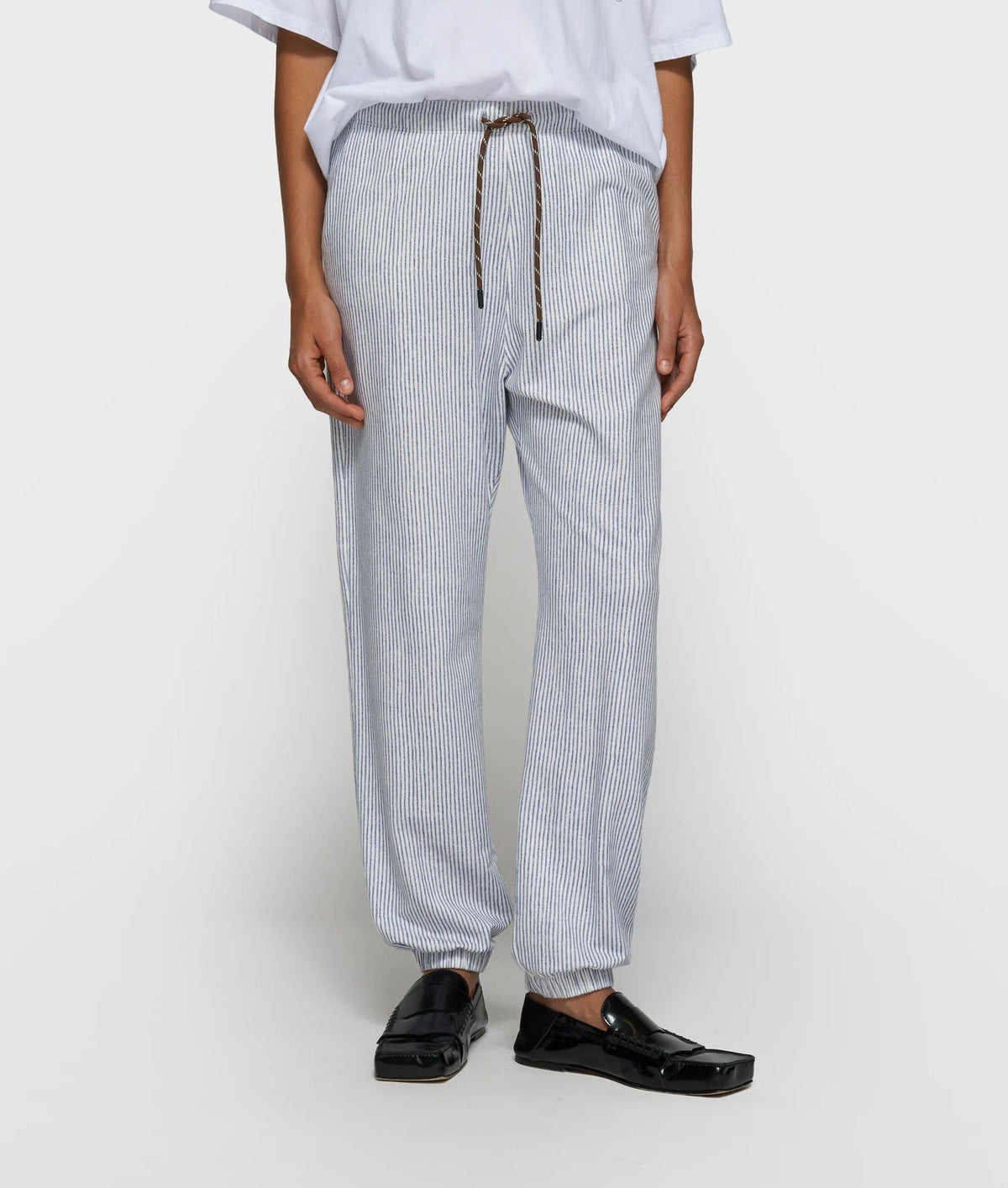 10DAYS Mid Jogger Stripes White Blue