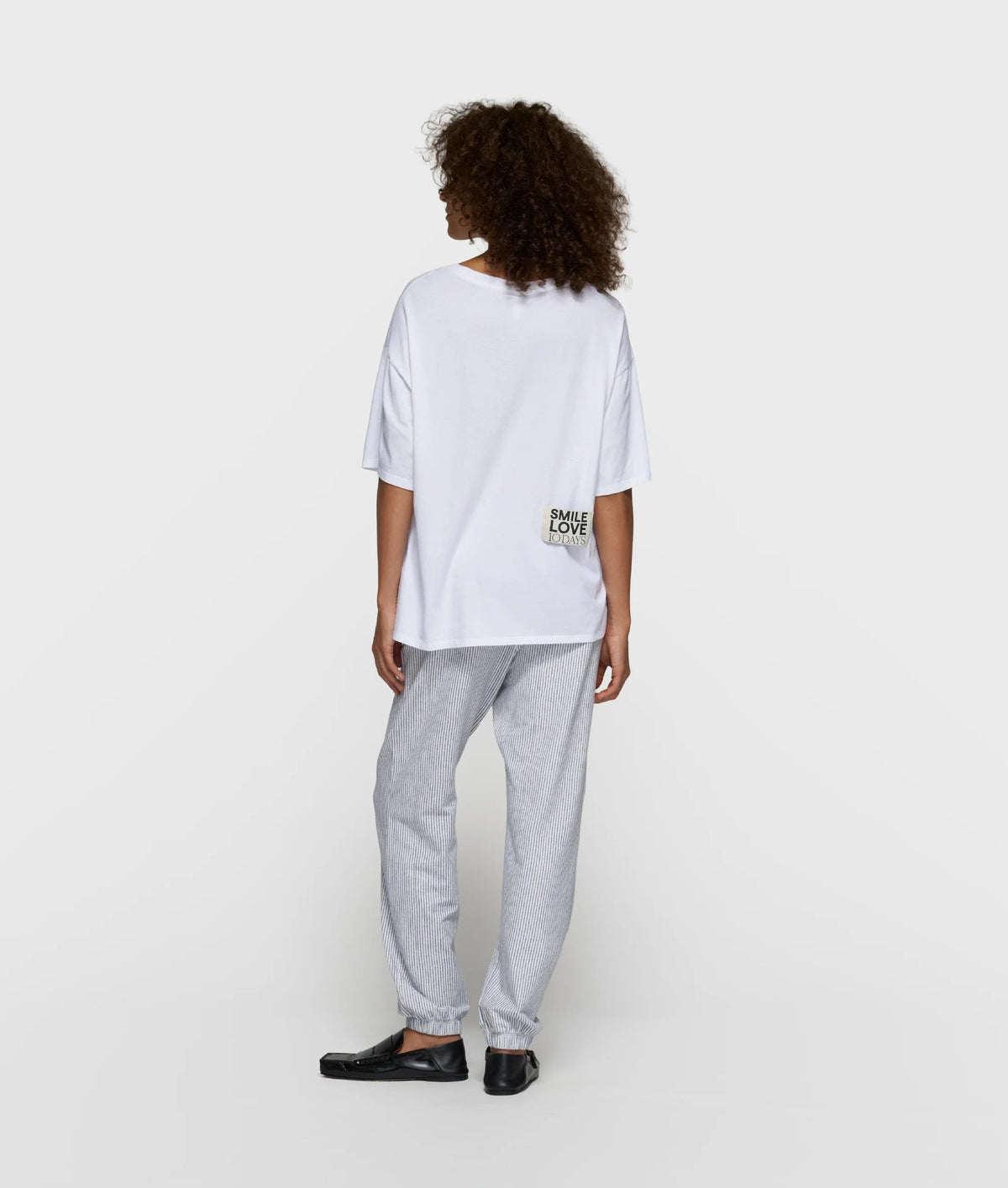 10DAYS Mid Jogger Stripes White Blue
