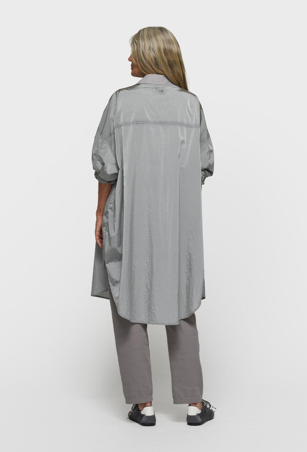 10DAYS Oversized Shirt Jacket Light Graphite