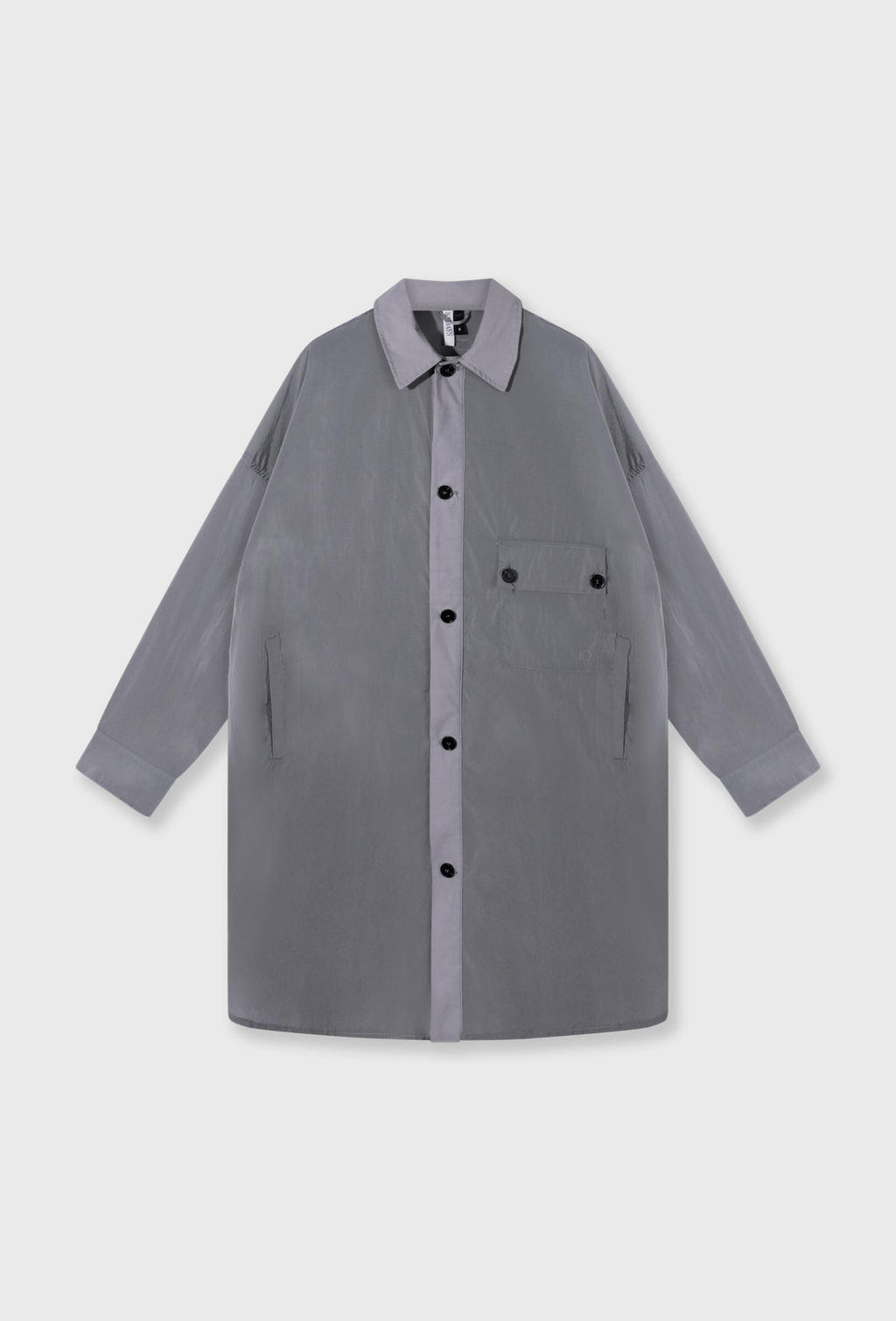10DAYS Oversized Shirt Jacket Light Graphite