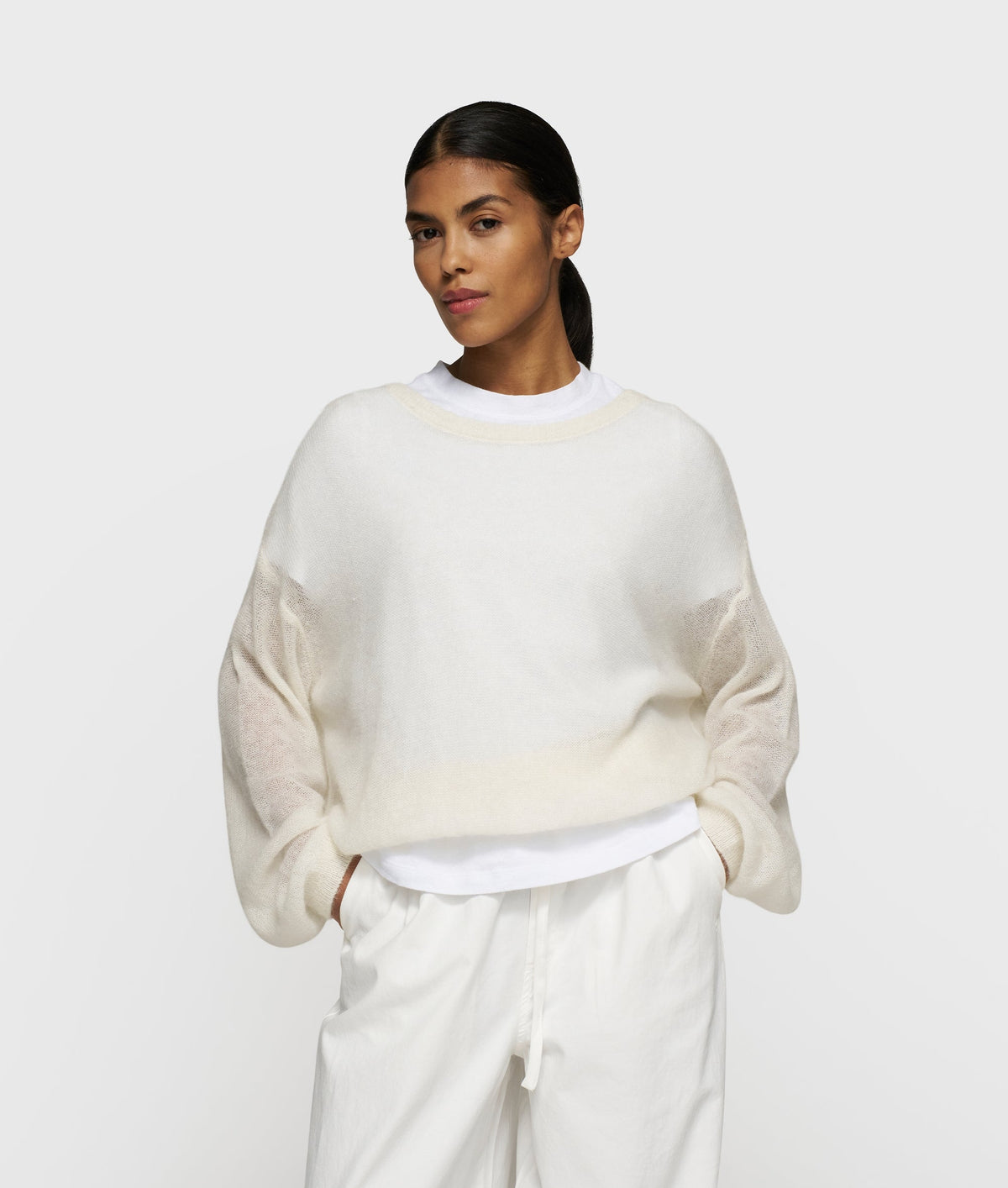 10DAYS The Knit Sweater Ecru