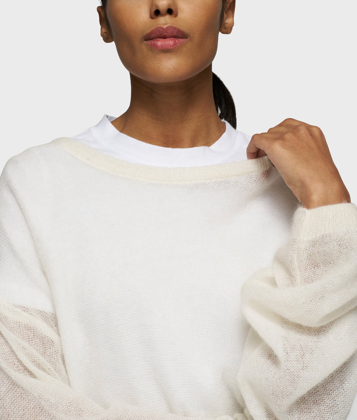 10DAYS The Knit Sweater Ecru