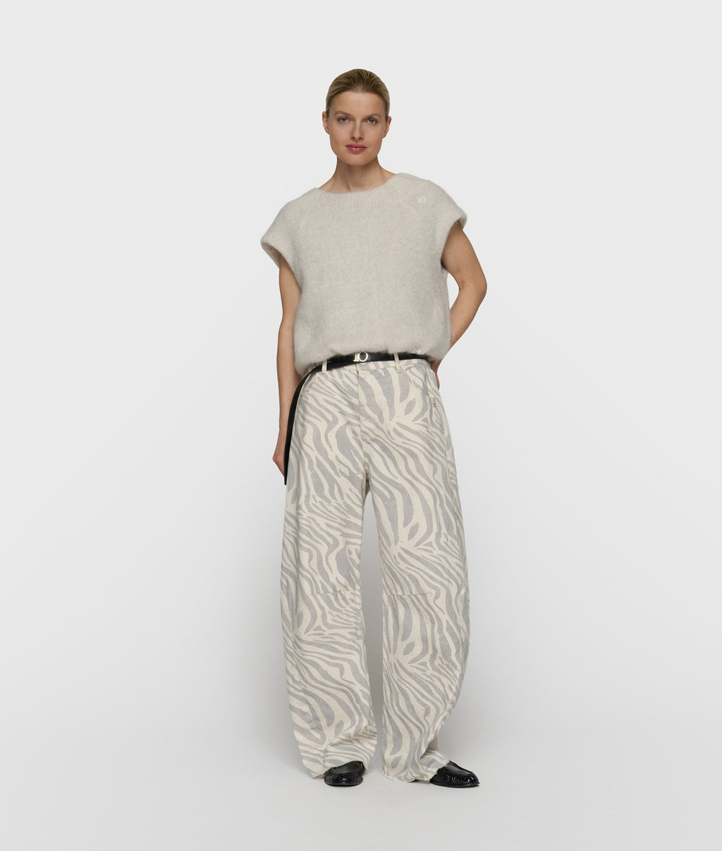 10DAYS Western Pants Zebra 20-067-6203 Ecru – vista 1