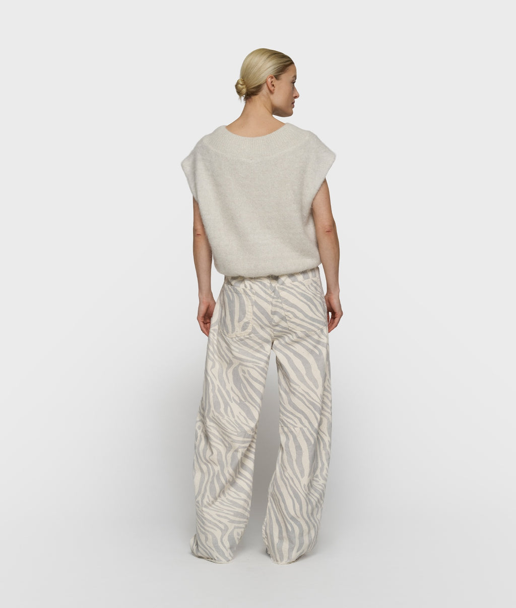 10DAYS Western Pants Zebra 20-067-6203 Ecru – vista 3