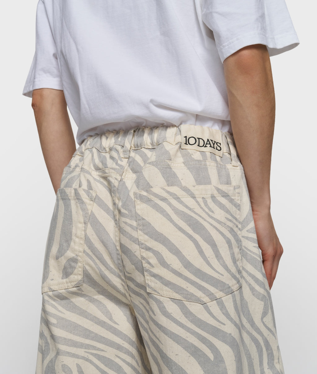 10DAYS Western Pants Zebra 20-067-6203 Ecru – vista 5