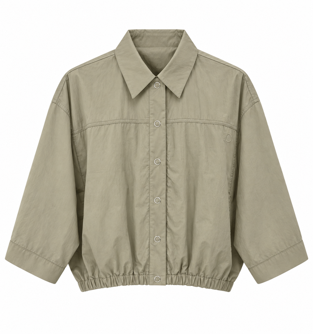 10DAYS wide crinkle jacket 20-503-6203 fog – vista frontal