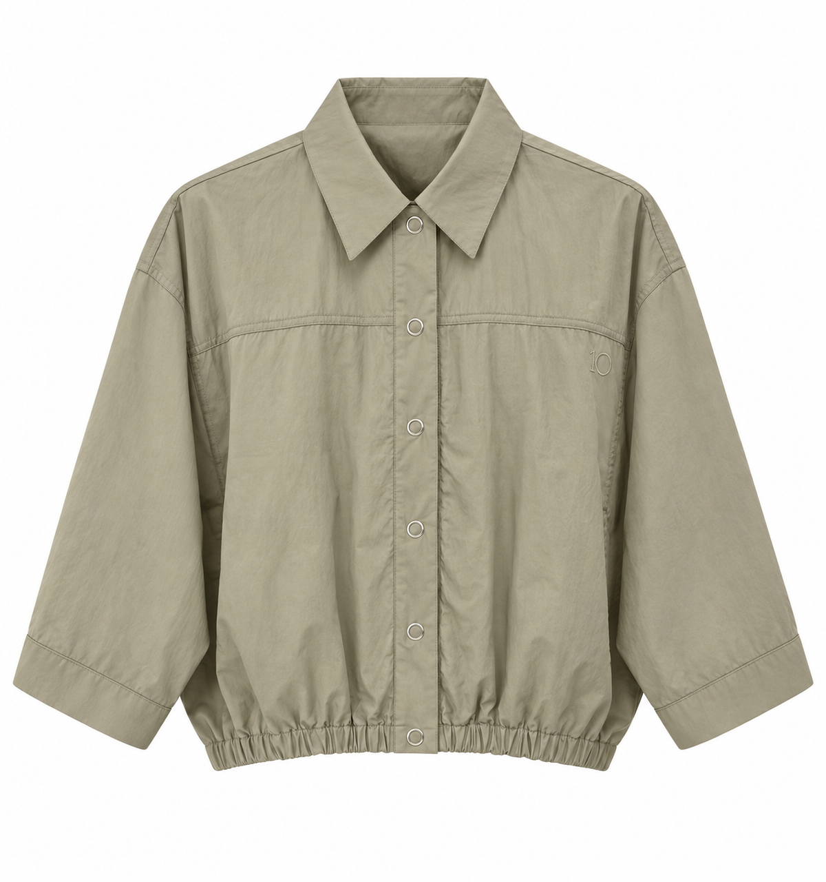 10DAYS wide crinkle jacket 20-503-6203 fog – vista frontal