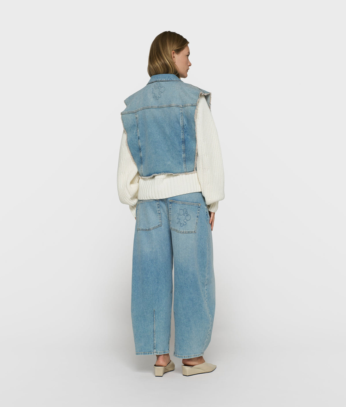 10DAYS Wide Tapered Denim Pants Blue Denim