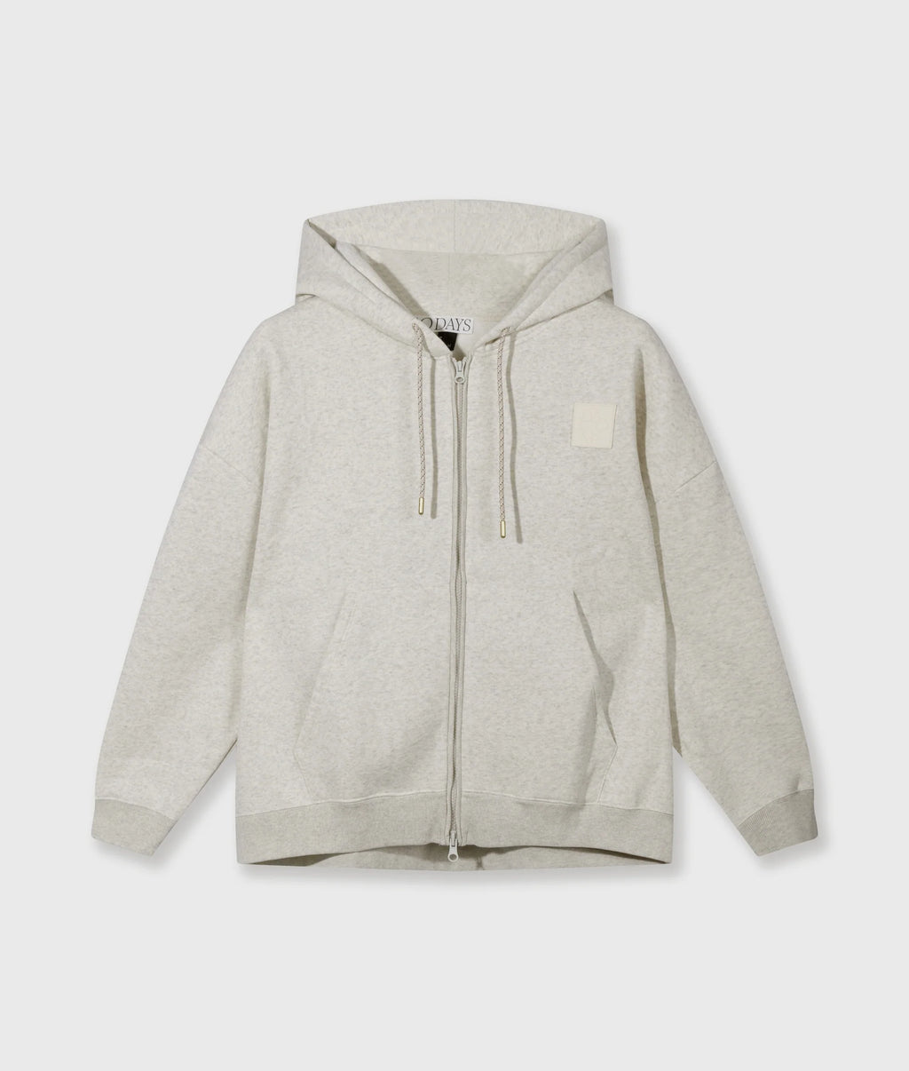 10DAYS Zip Cardigan Soft White Melee