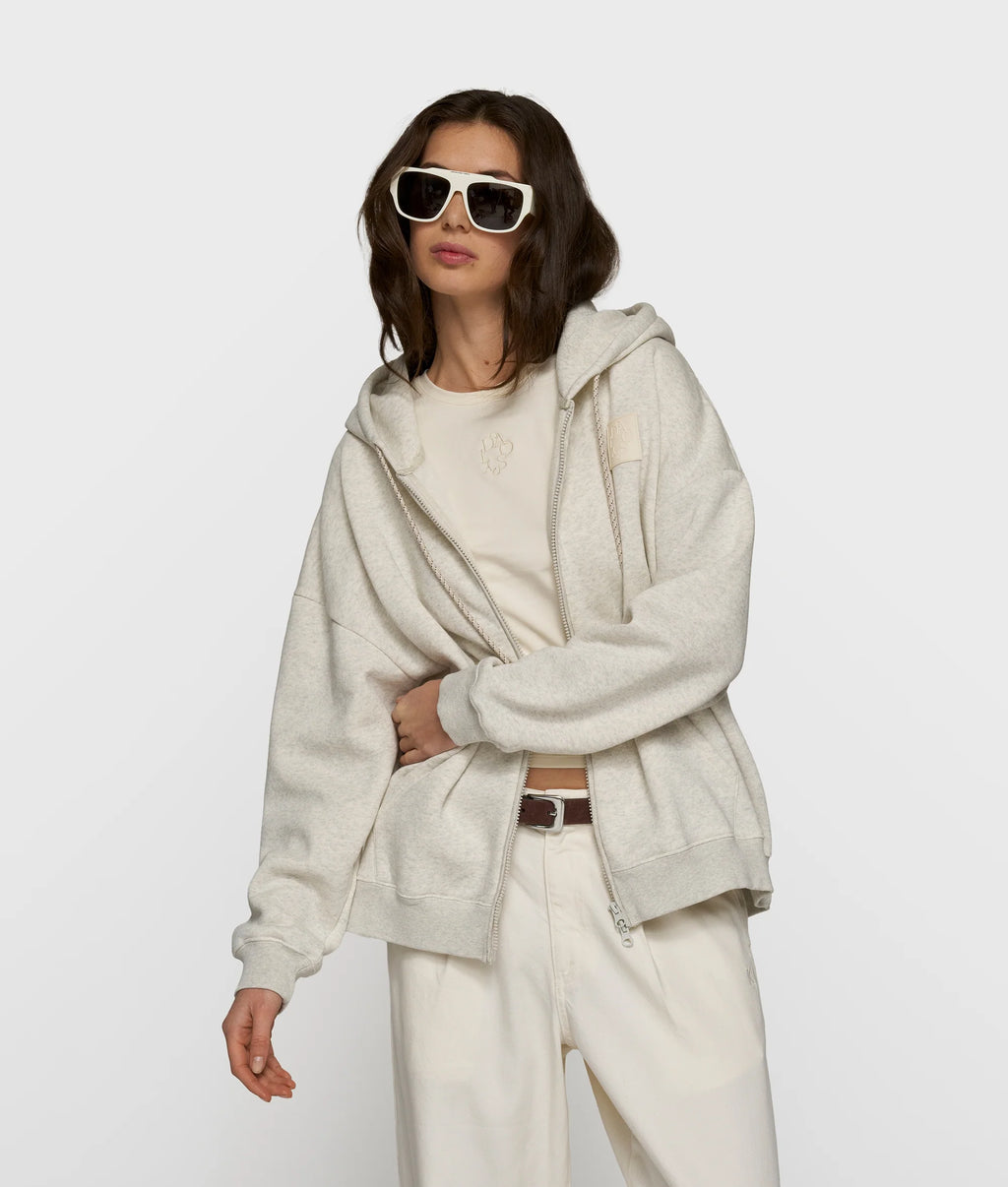 10DAYS Zip Cardigan Soft White Melee