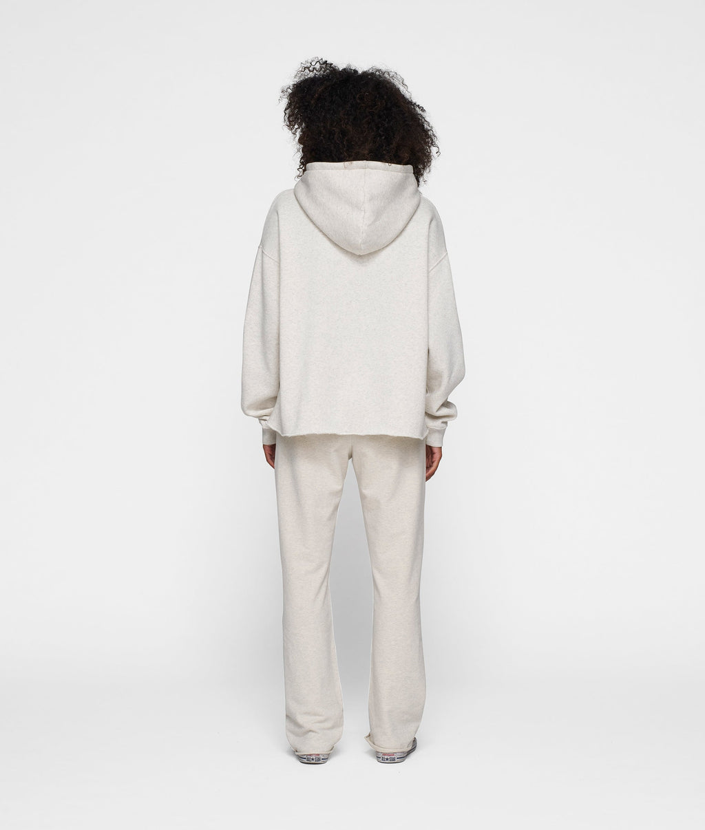 10DAYS The Straight Jogger | Soft White Melee – Pantalón de mujer jogger – Estilo confort – Tallas M, L, 2XL