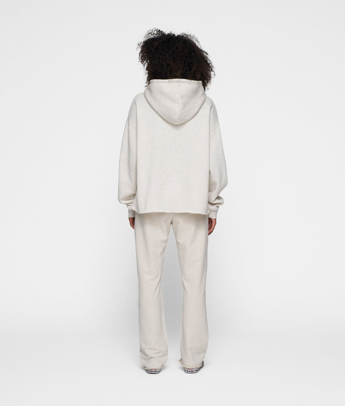 10DAYS The Straight Jogger | Soft White Melee – Pantalón de mujer jogger – Estilo confort – Tallas M, L, 2XL