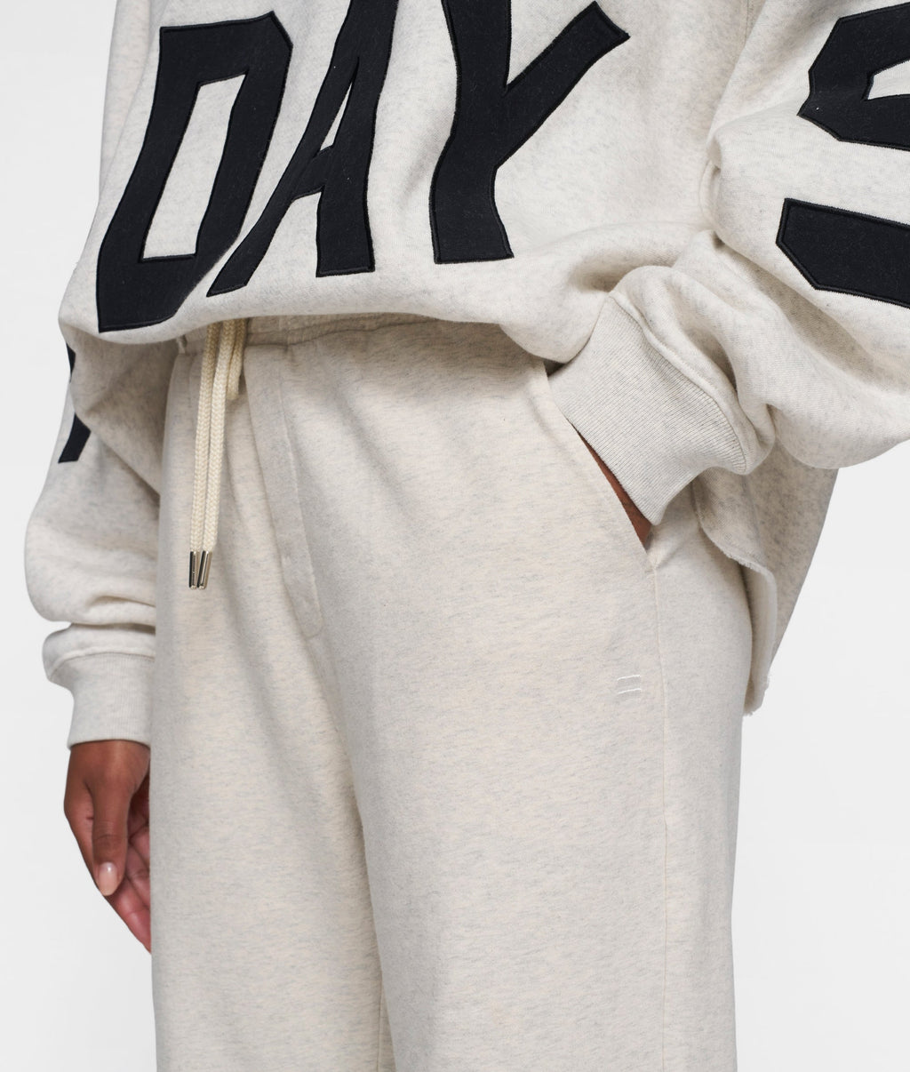 10DAYS The Straight Jogger | Soft White Melee – Pantalón de mujer jogger – Estilo confort – Tallas M, L, 2XL