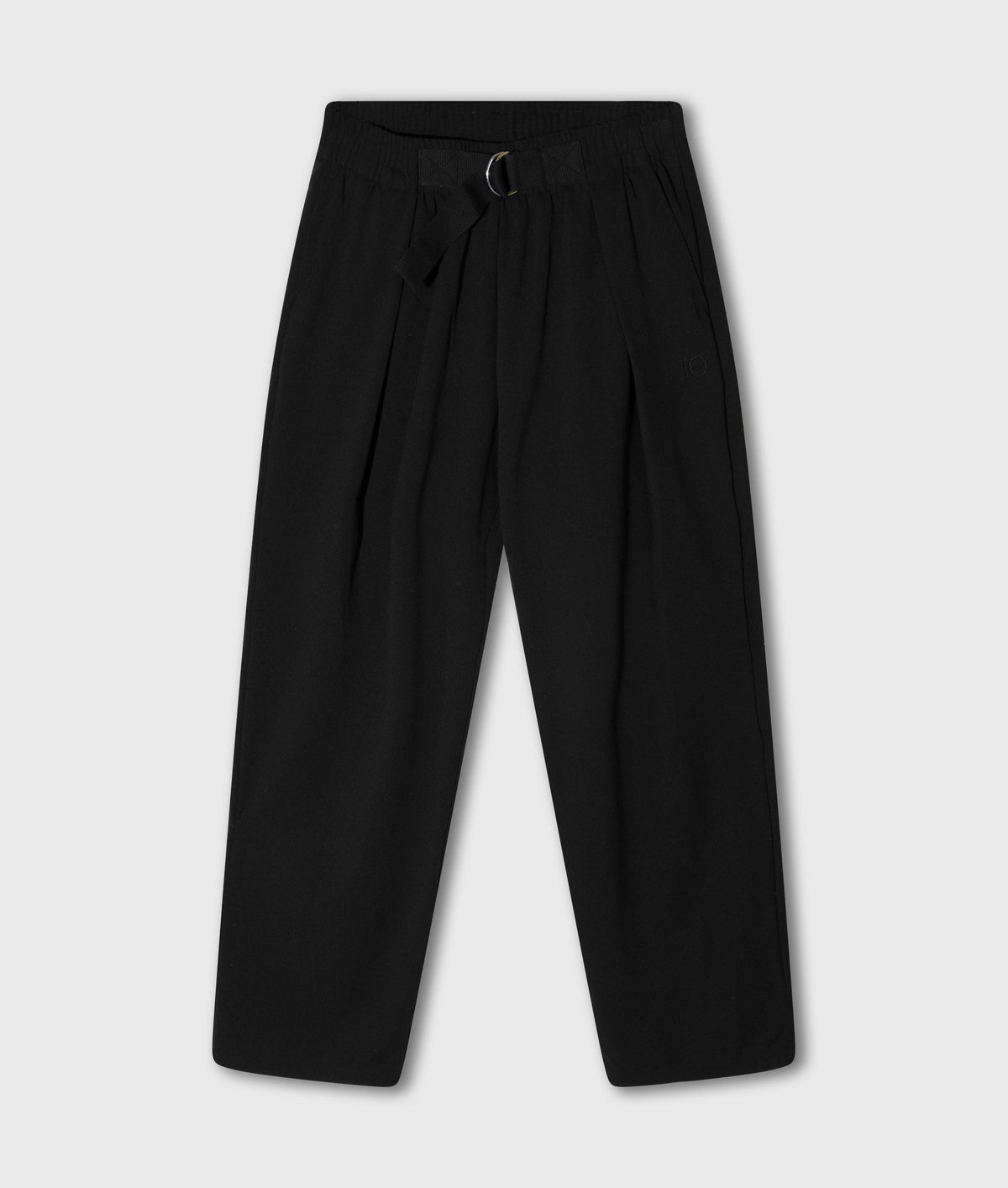 10DAYS Belted Pants Crepe | Black – Pantalón de mujer – Estilo casual – Tallas XS, S, M, L