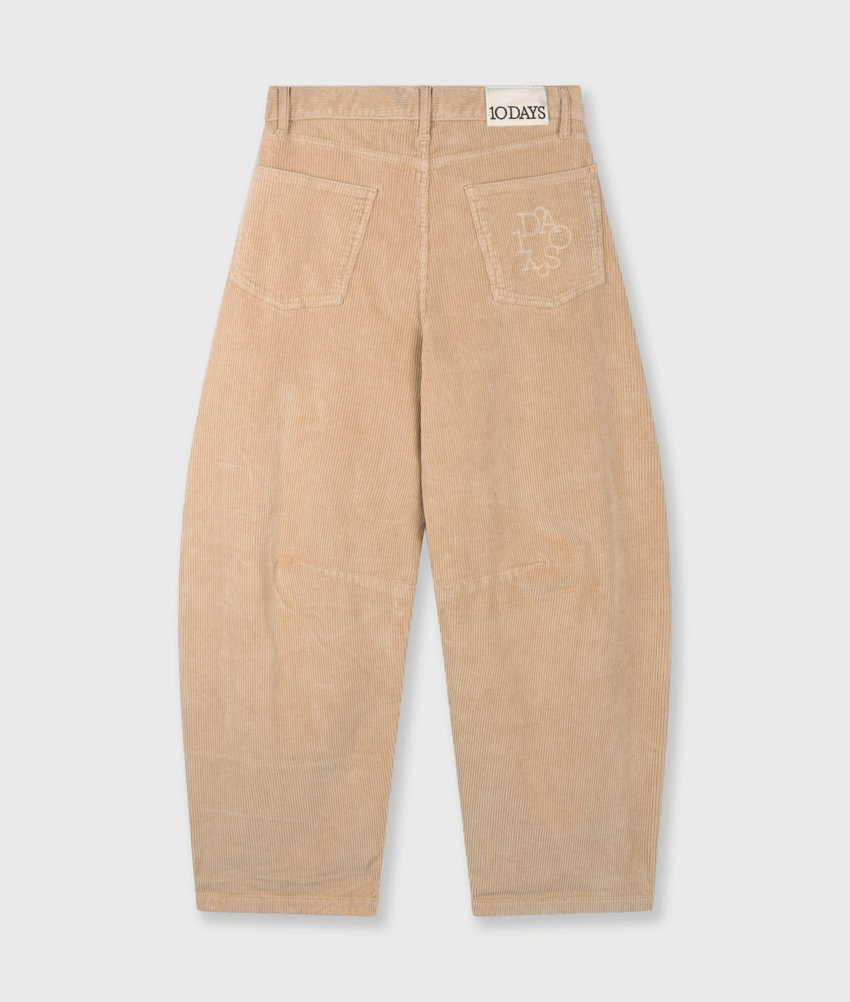 10DAYS Western Pants Cord | Grey Mango – Pantalón de mujer de pana – Estilo casual – Talla L