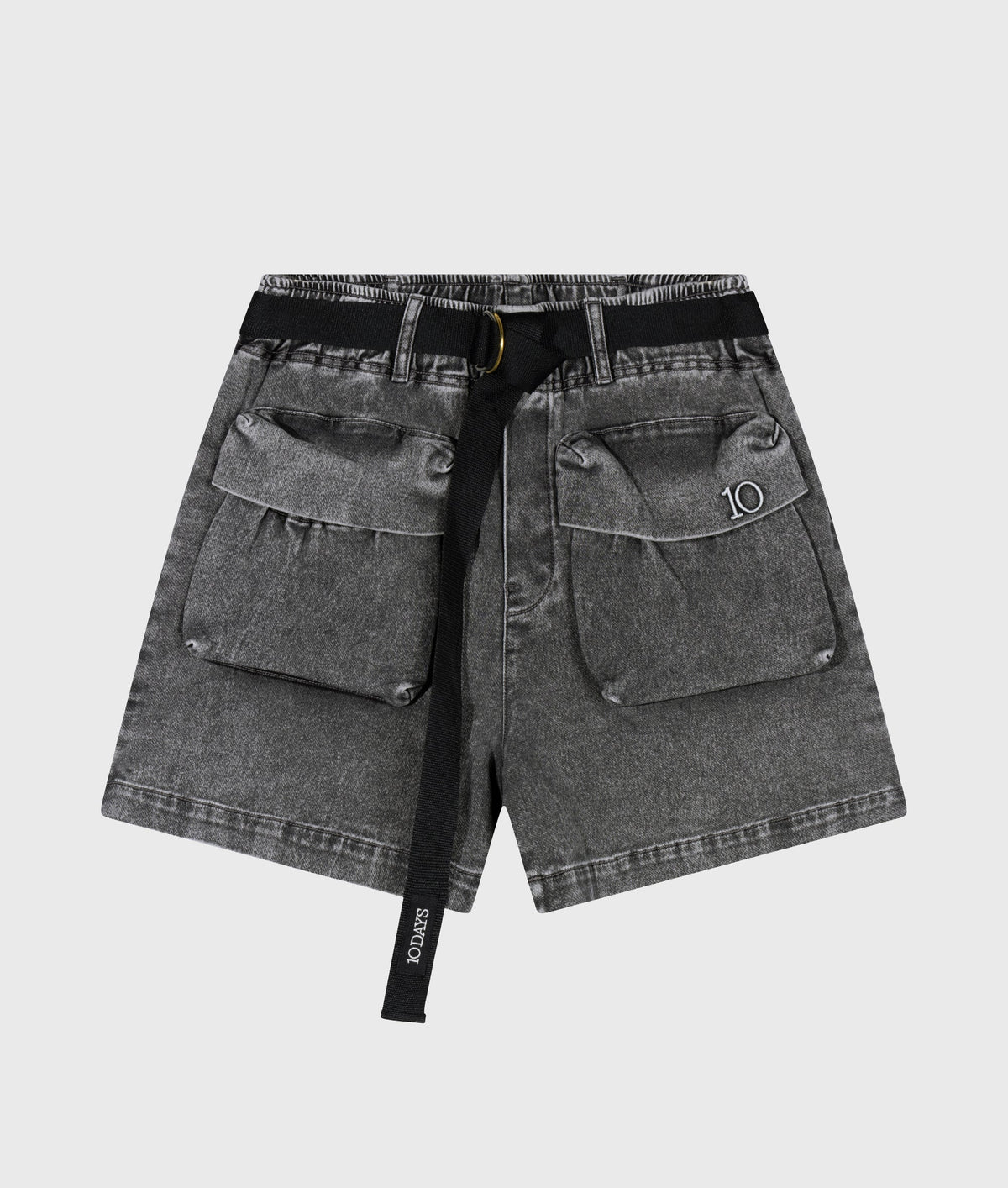 10DAYS Utility Shorts Jog Denim | Black – Bermudas de mujer – Estilo casual – Tallas M, L, XL