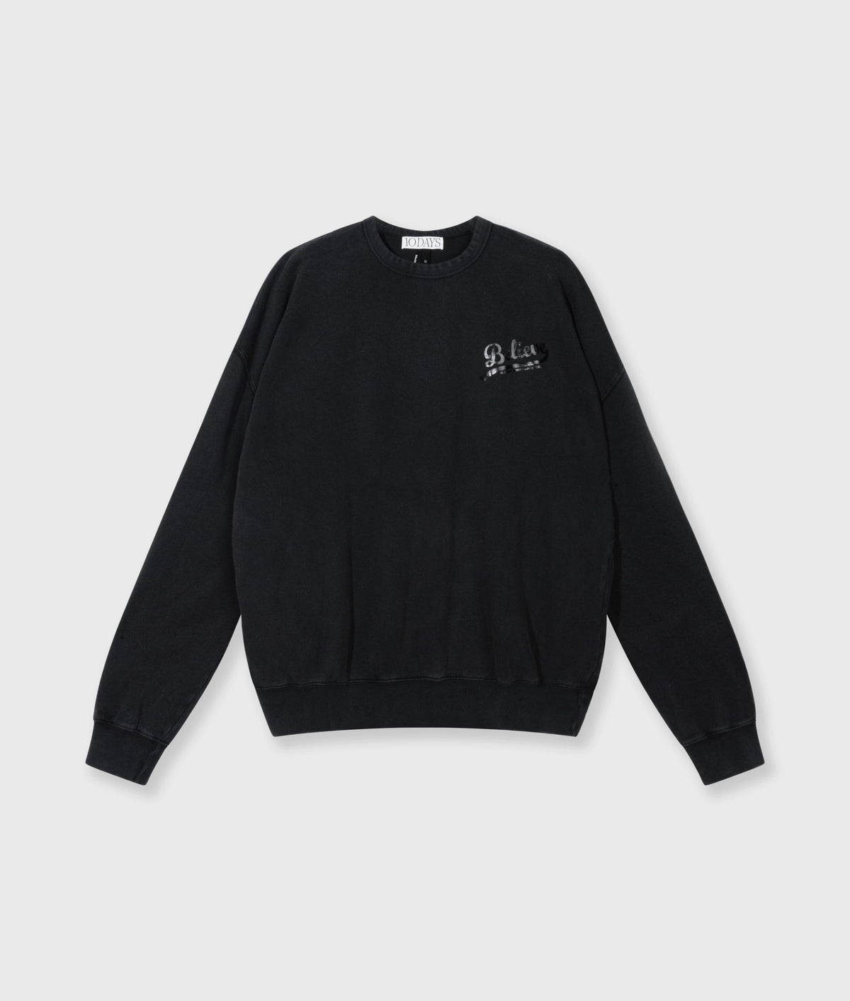 10DAYS Statement Sweater Believe | Dark Charcoal – Sudadera de mujer – Estilo casual – Tallas S, M, L