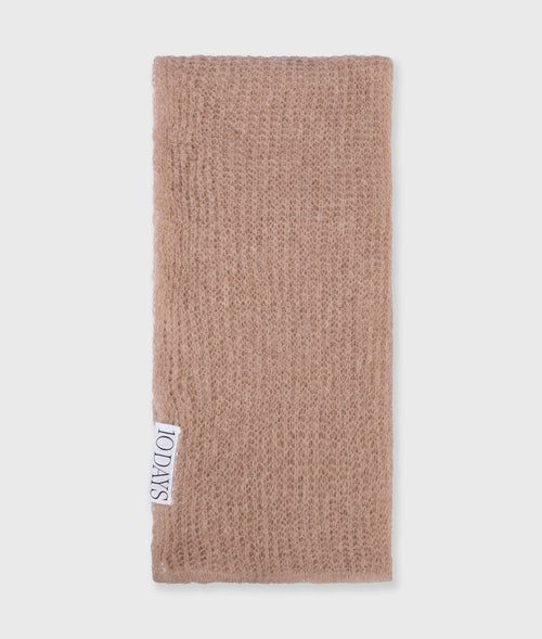 Open Knit Scarf Light Fudge