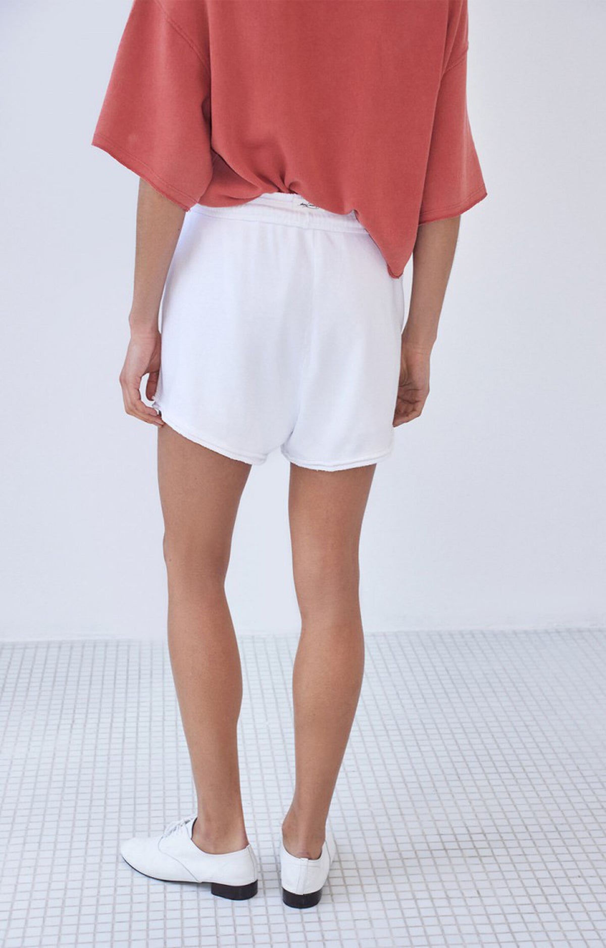 Short Vibtown American Vintage VIB09AH26 blanc vintage, vue dos