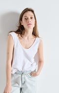 American Vintage SON29GH26 Sonoma Tank Top Blanc