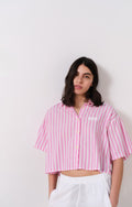 American Vintage Vextown shirt pink stripes